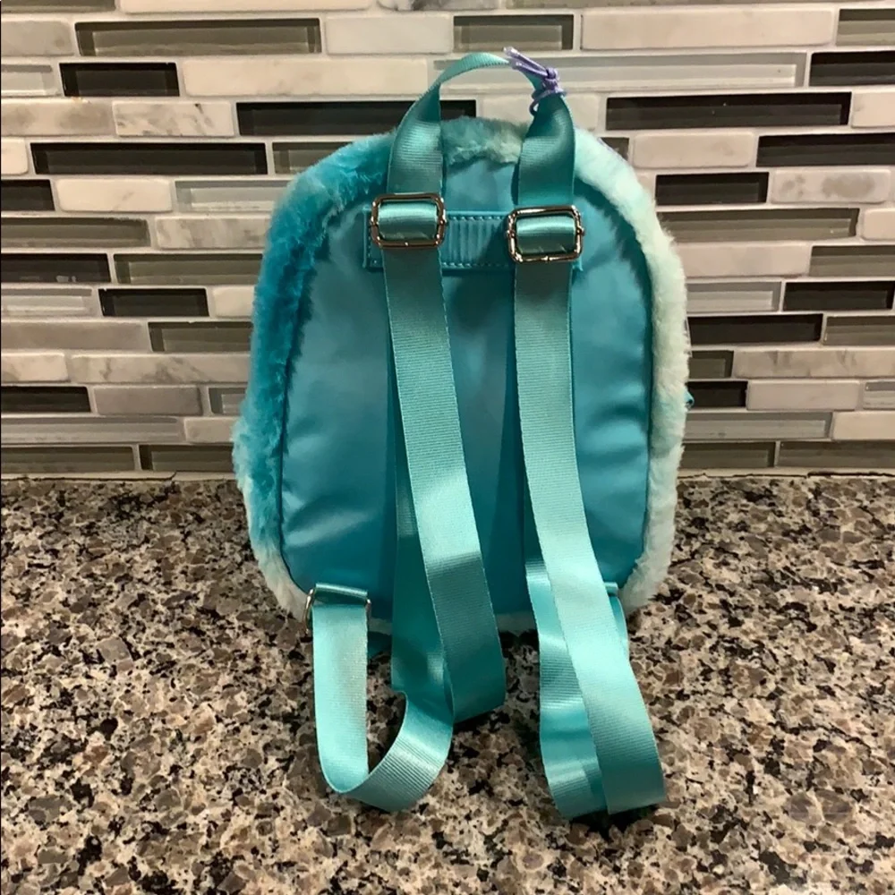New Girls' Faux Fur Mini Backpack -‎ Green